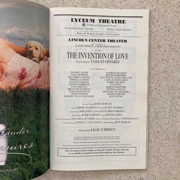 The Invention of Love Playbill Robert Sean Leonard Cover Writing David Harbour - Picture 4 of 6